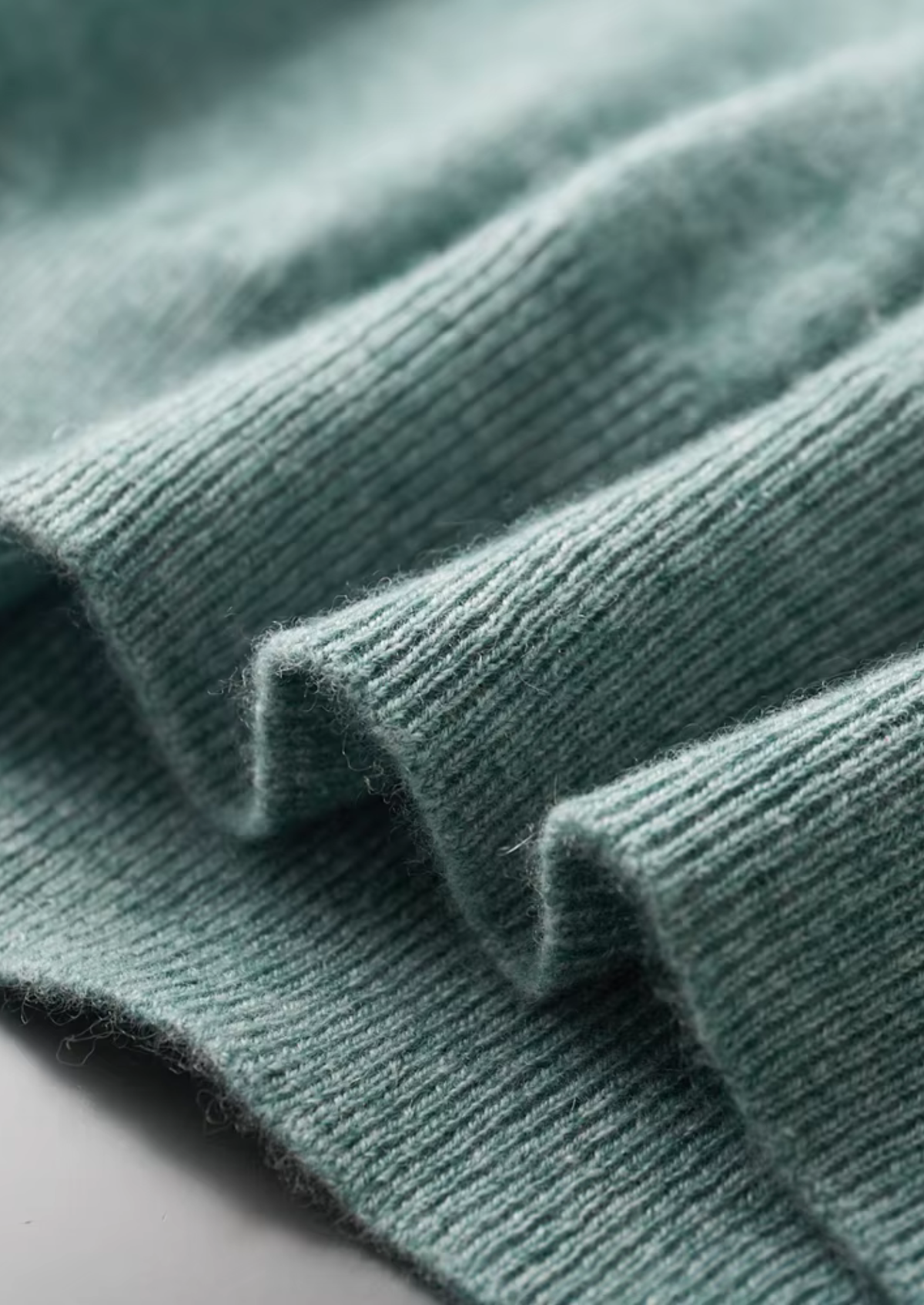 Premium Cashmere Classic Crewneck T-Shirt - Verdant Slate