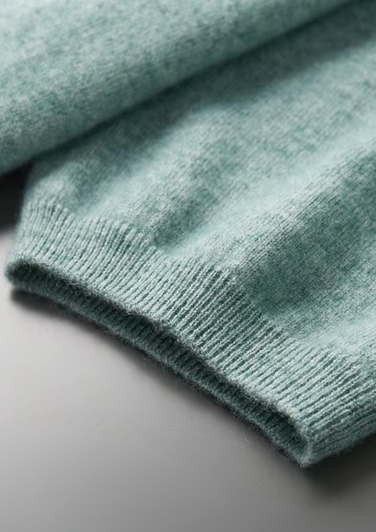 Premium Cashmere Classic Crewneck T-Shirt - Verdant Slate