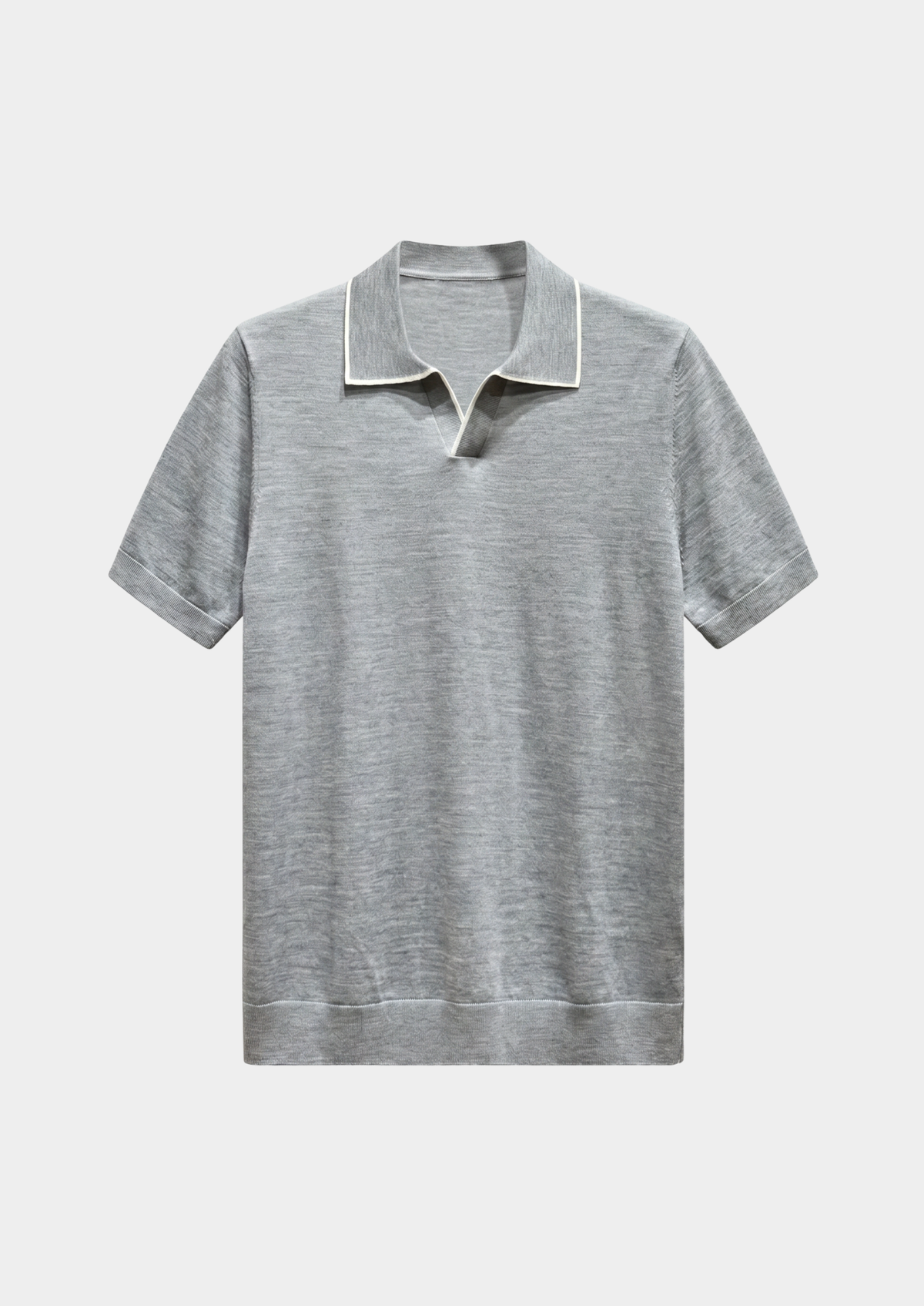 Ellis Light Gray Lightweight Polo Shirt