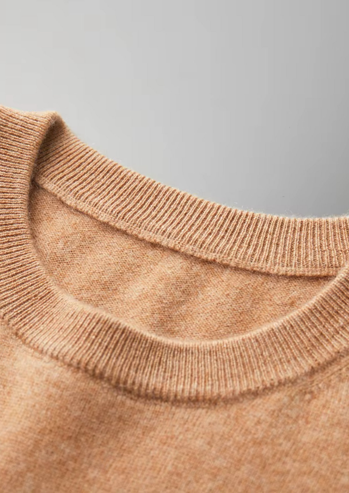 Premium Cashmere Classic Crewneck T-Shirt - Honey Mustard