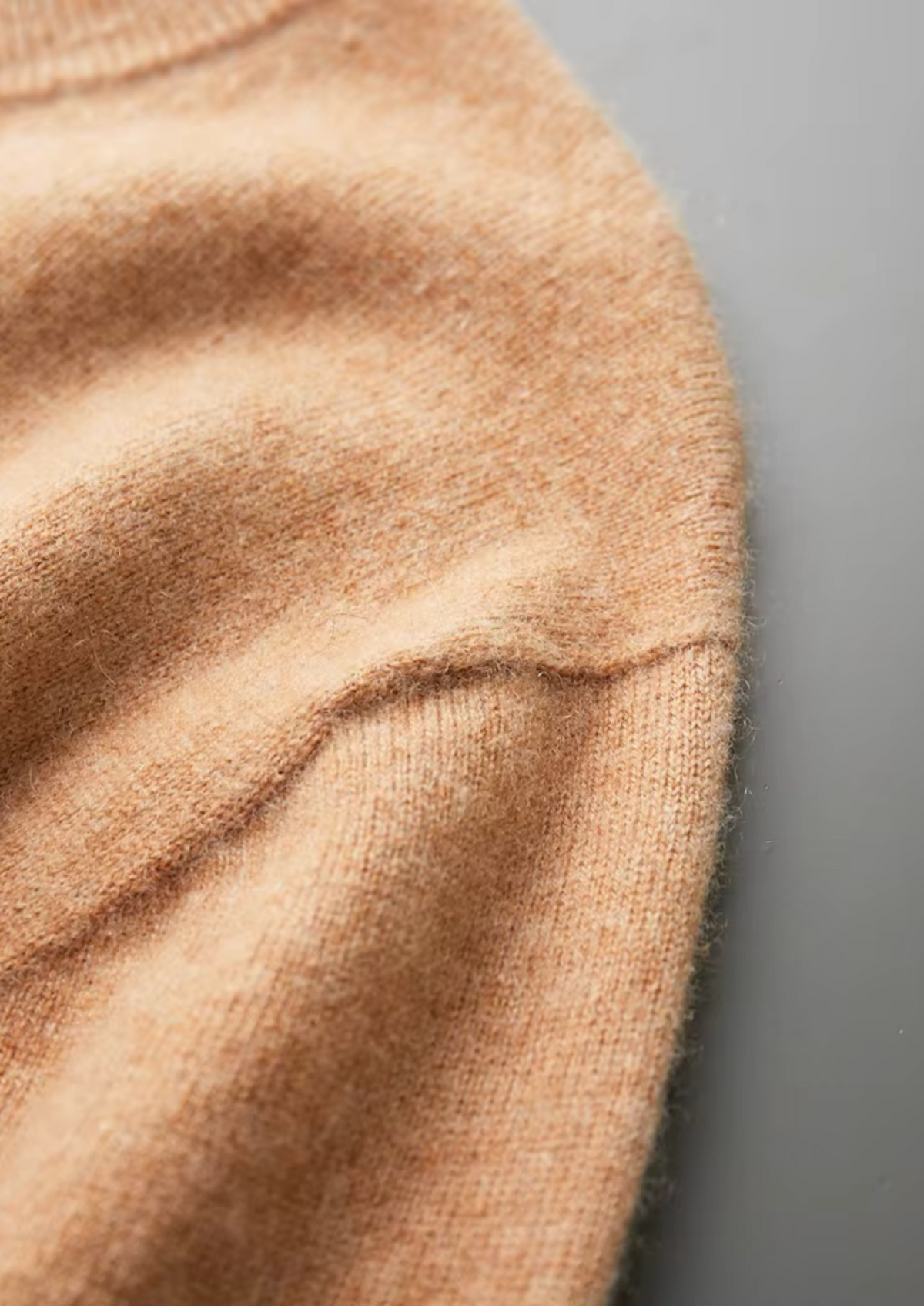 Premium Cashmere Classic Crewneck T-Shirt - Honey Mustard