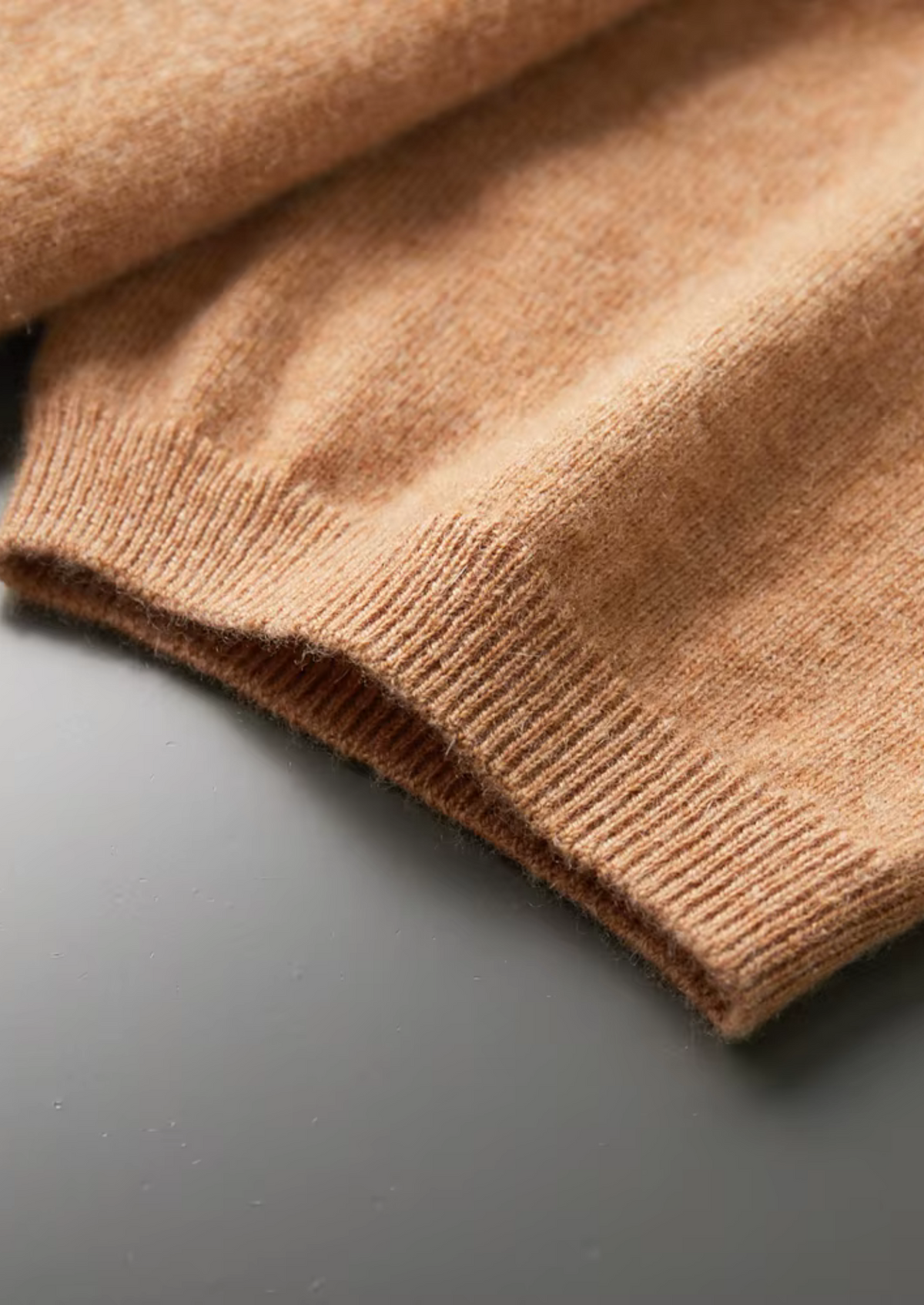 Premium Cashmere Classic Crewneck T-Shirt - Honey Mustard
