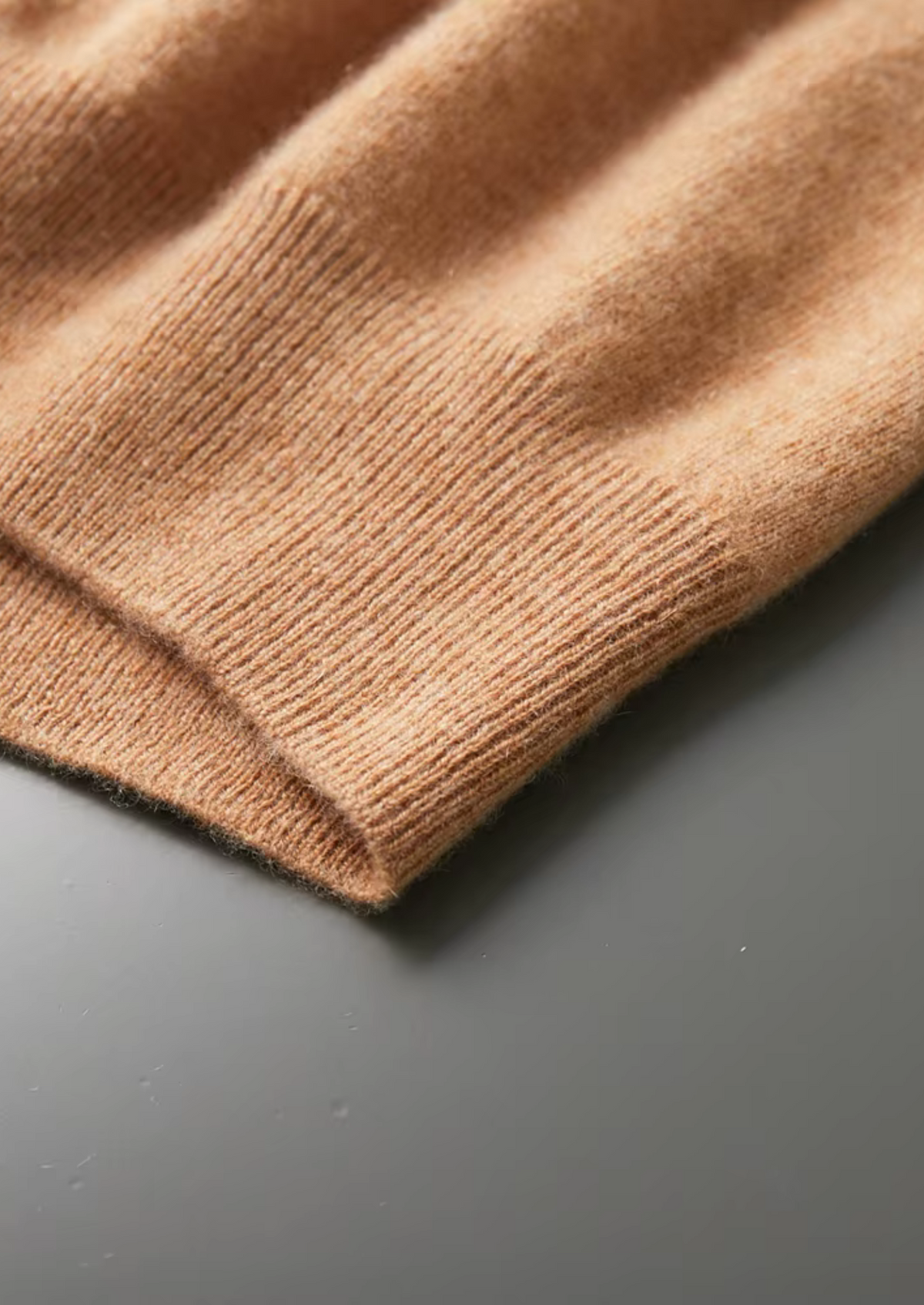 Premium Cashmere Classic Crewneck T-Shirt - Honey Mustard