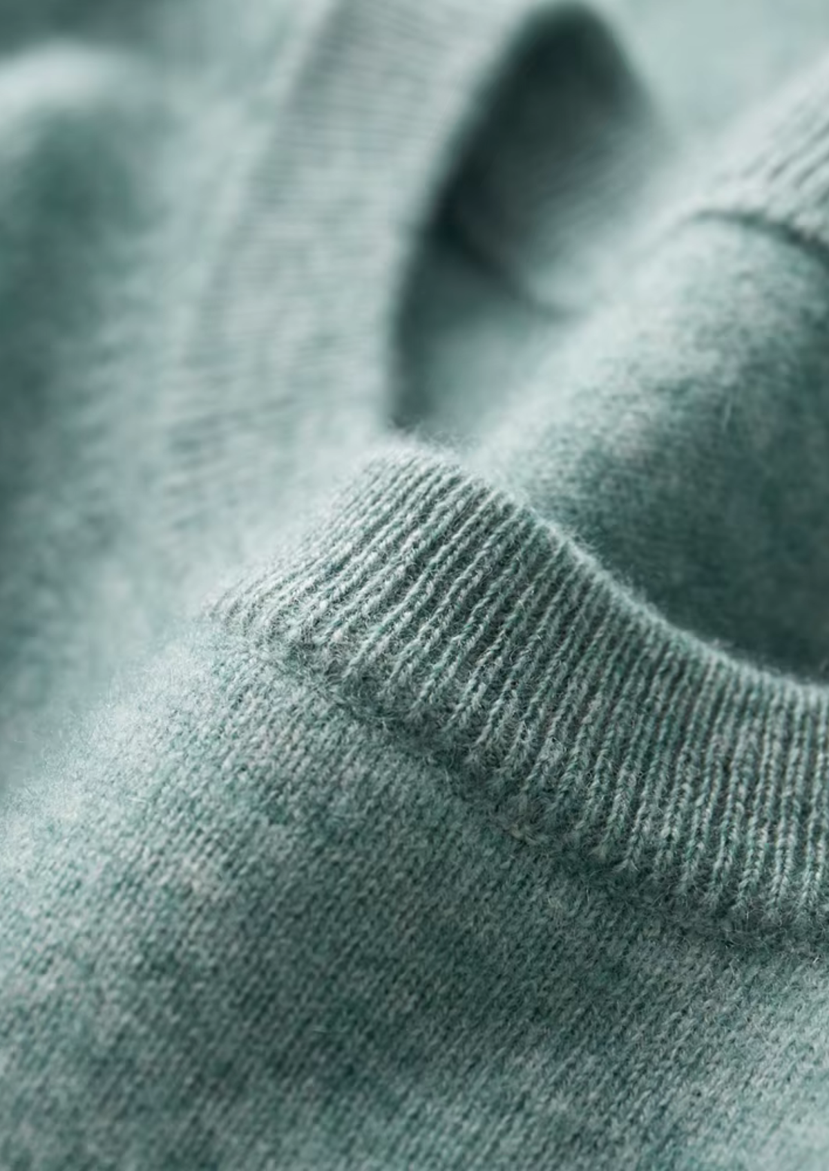 Premium Cashmere Classic Crewneck T-Shirt - Verdant Slate