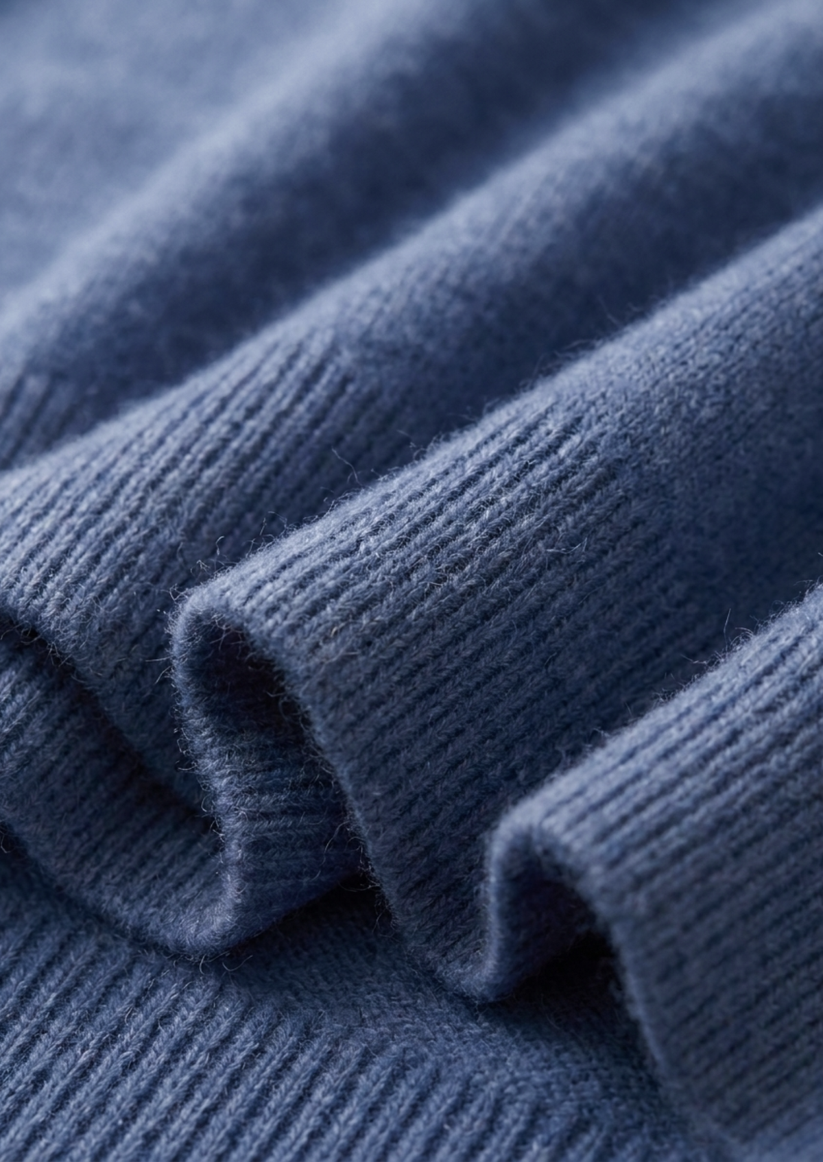 Premium Cashmere Classic Crewneck T-Shirt - Deep Atlantic