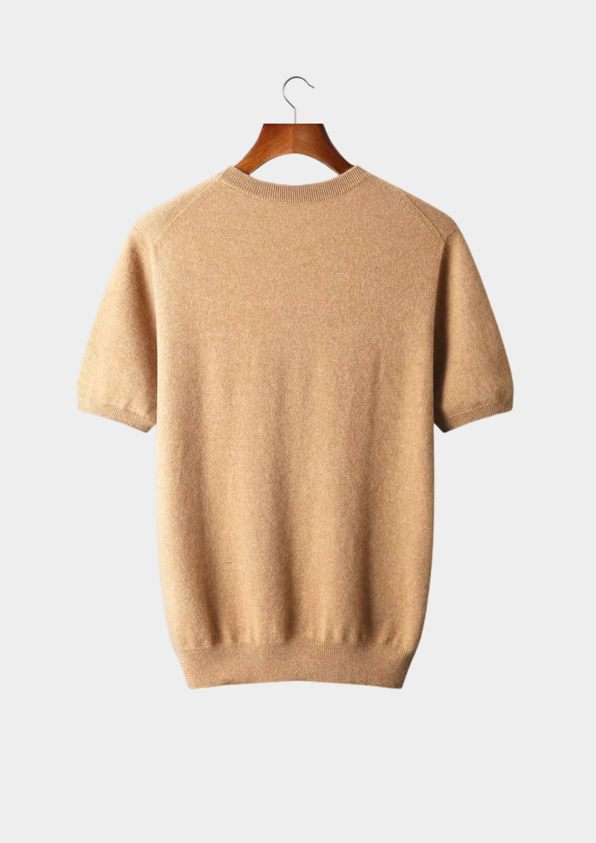 Premium Cashmere Classic Crewneck T-Shirt - Honey Mustard